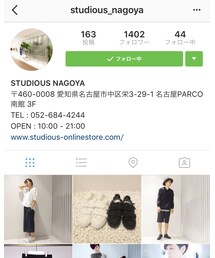 SHOP INSTAGRAM: @studious_nagoya | FOLLOW US ON INSTAGRAM!(その他)