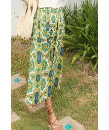 Darkvictory | レトロ柄ワイドシルエットコットンパンツ(その他パンツ)