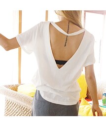 Darkvictory | バックVカットTシャツ(Tシャツ/カットソー)