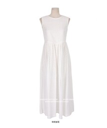 カットワークレースワイドシルエットオールインワン(つなぎ/オールインワン)