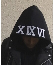 ペイントはフードにー😁😁 | パーカー