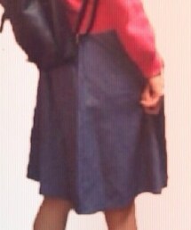 NICE CLAUP | デニム風ひざ丈フレア(スカート)