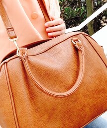 H&M | ブラウンレザーボストン(ボストンバッグ)