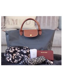 LONGCHAMP | longchamp le pliage top handle (gunmetal)(トートバッグ)