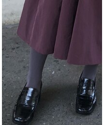 ZARA | スクエアトゥ、チャンキービールのローファー(ローファー)