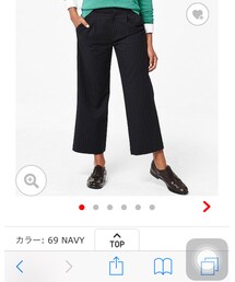 UNIQLO | ピンストライプワイドアンクルパンツ(パンツ)