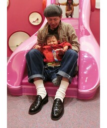 SANDERS | エナメルローファー。（ワニ柄）(ドレスシューズ)