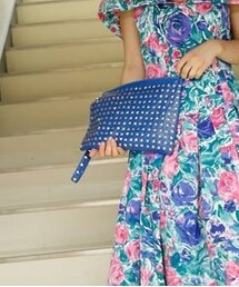 Blue studded clutch bag(クラッチバッグ)