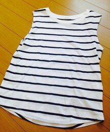 ZARA | ボーダーノースリーブ(Tシャツ/カットソー)