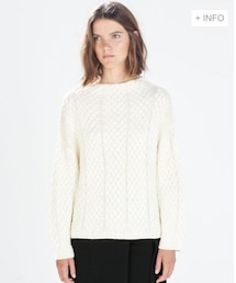 ZARA | チムニーネック縄編みセーター(ニット/セーター)