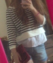 E hyphen world gallery | レイヤード風
ボーダートップス(Tシャツ/カットソー)