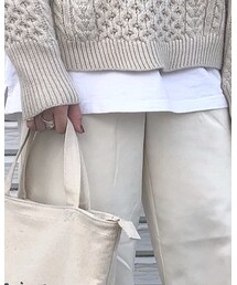 GU | サテンイージーストレートパンツ(パンツ)