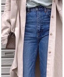 GU | ハイウエストストレートジーンズ(デニムパンツ)