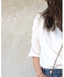 GU | ギャザースリーブt(Tシャツ/カットソー)