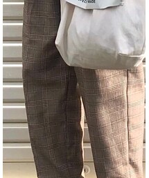 GU | チェックタックテーパードパンツ(パンツ)