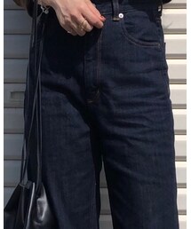 GU | ハイウエストストレートジーンズ(デニムパンツ)