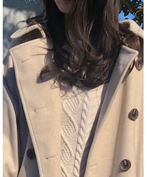 GU | ケーブルバックリボンセーター(ニット/セーター)