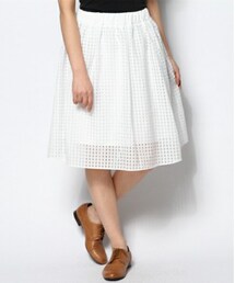 Dot＆Stripes CHILD WOMAN | シースルーギンガムチェックスカート(スカート)