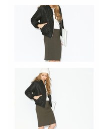 ワイドリブペンシルスカート(スカート)