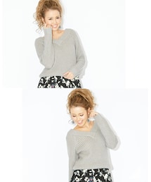 Vネックラグランニット(ニット/セーター)