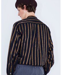 UNITED TOKYO | リラックスストライプスタンドカラーシャツ(シャツ/ブラウス)