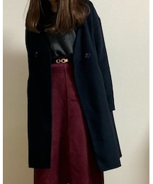 chocol raffine robe | ノーカラーコート