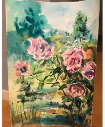 作品紫色の薔薇 | インテリア雑貨