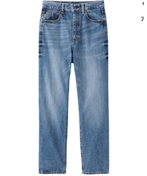 GU | ハイウエストストレートジーンズ(デニムパンツ)