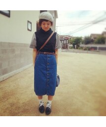 ビュルデサボン | デニムスカート(デニムスカート)