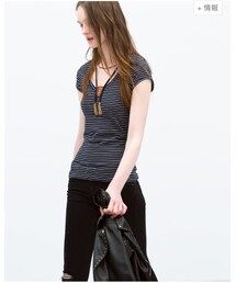 ZARA | ストライプＴシャツ  2015(Tシャツ/カットソー)