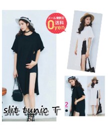スリット入りロングTシャツ | Tシャツ/カットソー