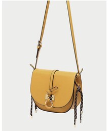 ZARA | セミサークル型クロスボディバッグ イエロー(ショルダーバッグ)
