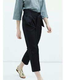ZARA | ウエストリボン付きパンツ(その他パンツ)