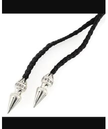 CHROME HEARTS | TINY LEATHER BRAID W/SPIKE BOLO TIPS(ネックレス)
