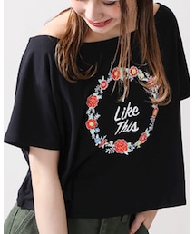 WEGO | WEGO/サークルフラワーオフショルカットソー(Tシャツ/カットソー)