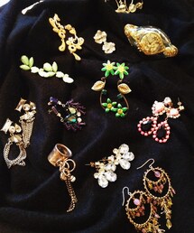 ピンク✖️黒を着用。(ピアス（両耳用）)