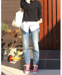 ZARA | ダメージデニム(デニムパンツ)