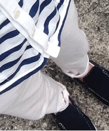 UNIQLO | ストレッチスリムフィットテーパードカラージーンズ (Off White)(デニムパンツ)