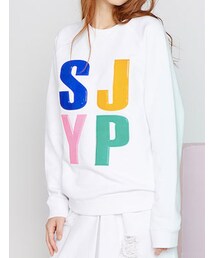 SJYP (SJYP PVC LOGO SWEAT SHIRTS / WHITE - COLOR)(スウェット)