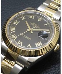 ROLEX | ロレックス デイトジャストII Ref.116333 SS/YGコンビ ローマンインデックス 就職して1年働いたら買うと決めていたロレックス。いろいろなモデルを調べまくって最終的に決めたモデル。横浜駅の高島屋で買ったことを思い出す。一生使うと決めて現金持っていったなあ笑(アナログ腕時計)