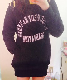 夢展望 | カレッジ調ロングパーカーワンピ(ワンピース)