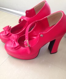 夢展望 | リボン付きアングルベルト厚底パンプス(パンプス)