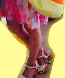 夢展望 | 花柄ウエッジパンプス(パンプス)