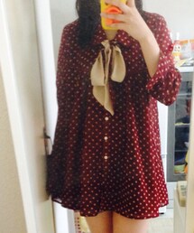 夢展望 | リボンフレアチュニックブラウス(シャツ/ブラウス)