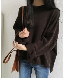 miluu | ラウンドネック ビッグニット(ニット/セーター)