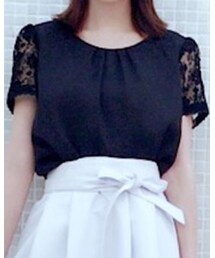 Debut de Fiore | レーススリーブ刺繍ブラウス(シャツ/ブラウス)