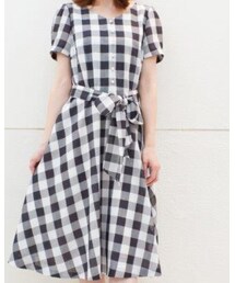 Debut de Fiore | ギンガムチェックフレアーワンピース(ワンピース/ドレス)