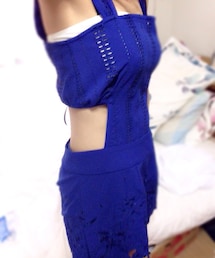 LILY BROWN | カットワークサロペット(サロペット/オーバーオール)