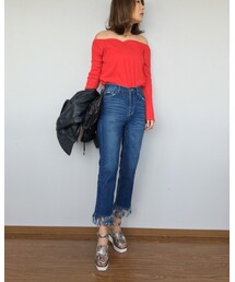 inner | ハートネックのカットソー❤️(Tシャツ/カットソー)