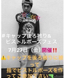 キャップ後ろ被り&ピストルポーズフェス🔫告知 | ポスター/アート